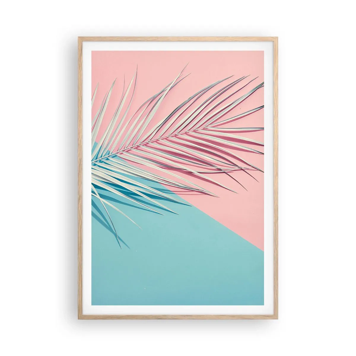 Poster in cornice rovere chiaro - Impressione tropicale - 70x100 cm