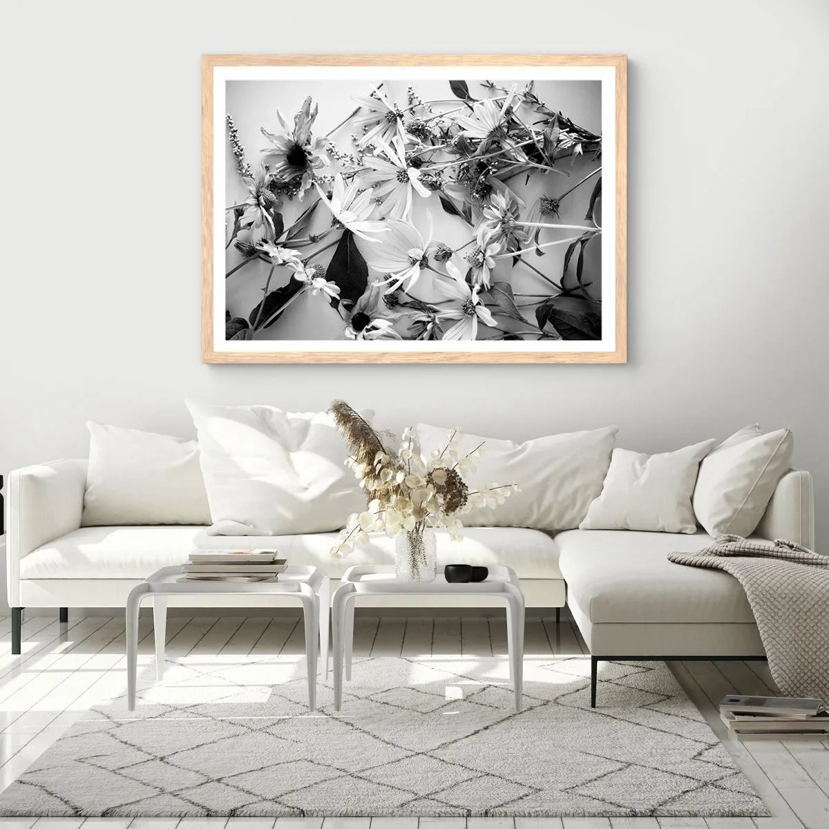 Poster in cornice rovere chiaro - Un non bouquet di fiori - 50x40 cm