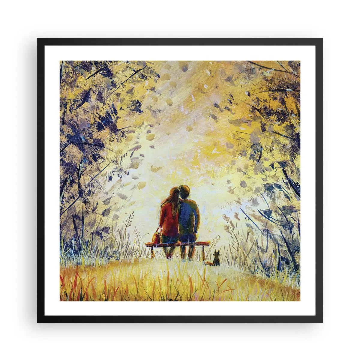 Poster in cornice nera - Attimo magico - 60x60 cm