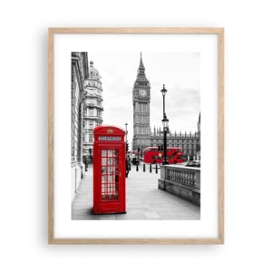 Poster in cornice rovere chiaro - Indubbiamente Londra - 40x50 cm