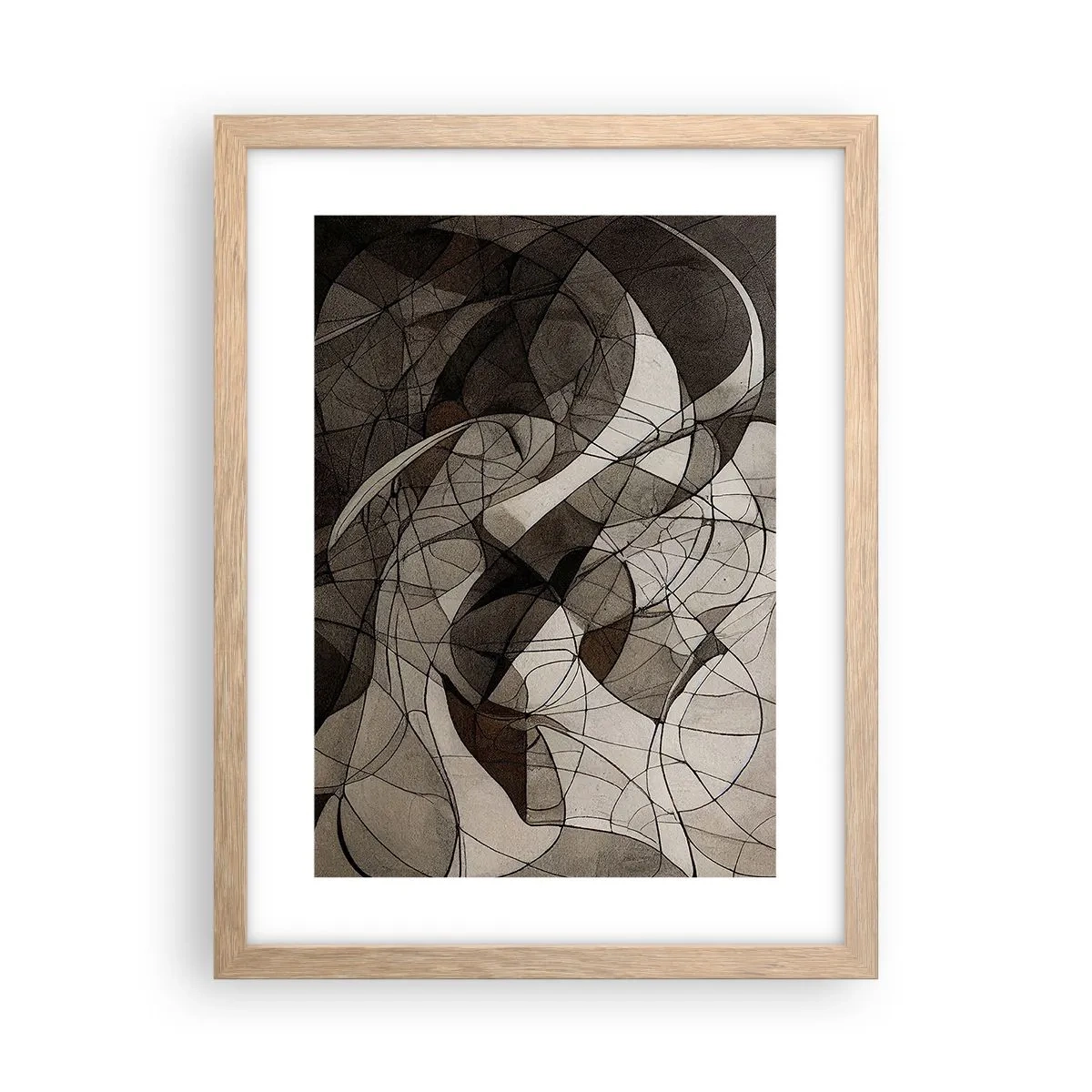 Poster in cornice rovere chiaro - La circolazione dei colori della terra - 30x40 cm