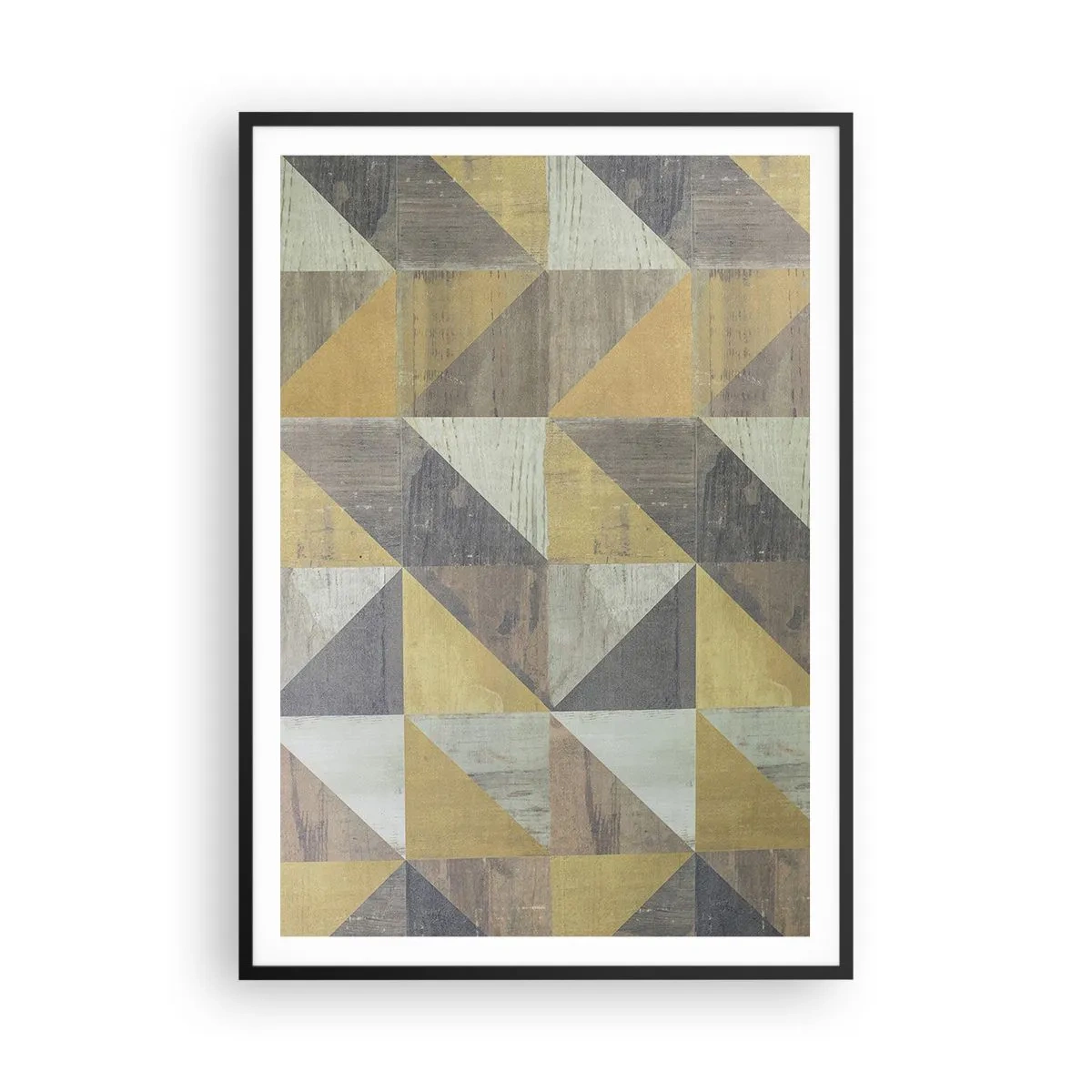 Poster in cornice nera - Secondo i triangoli - 70x100 cm