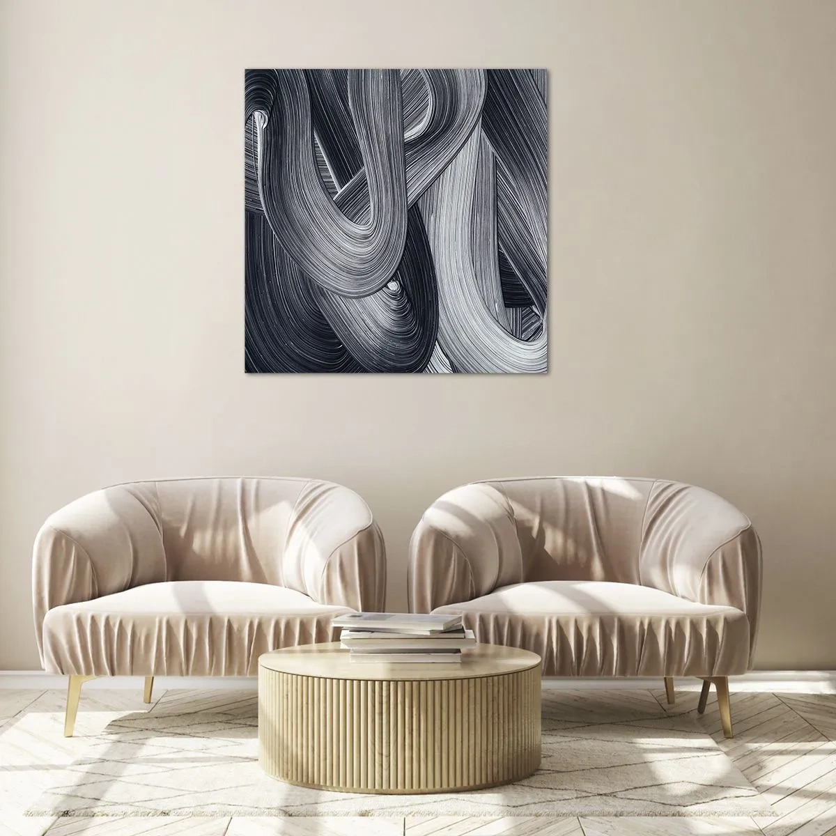 Quadro su vetro - La fluidità della realtà - 50x50 cm
