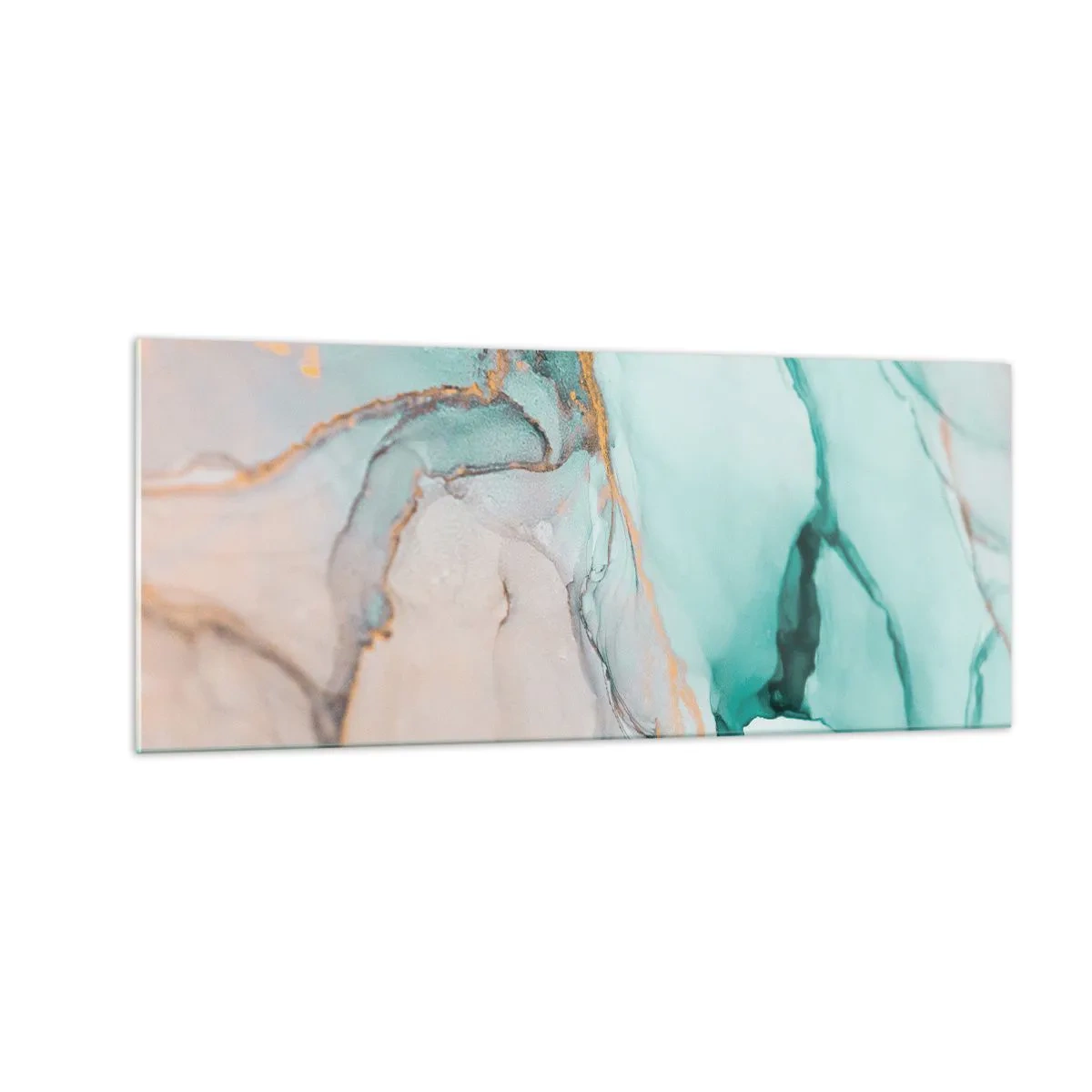 Quadro su vetro - Danza di forme e colori - 100x40 cm