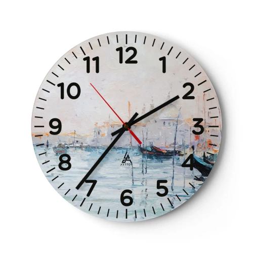 Orologio da parete - Orologio in Vetro - Dopo l'acqua, dopo la nebbia - 40x40 cm