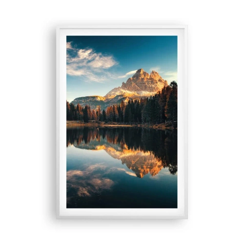 Poster in cornice bianca - Paesaggio doppio - 61x91 cm