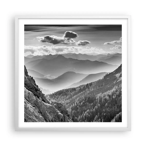 Poster in cornice bianca - Fino all'orizzonte - 60x60 cm