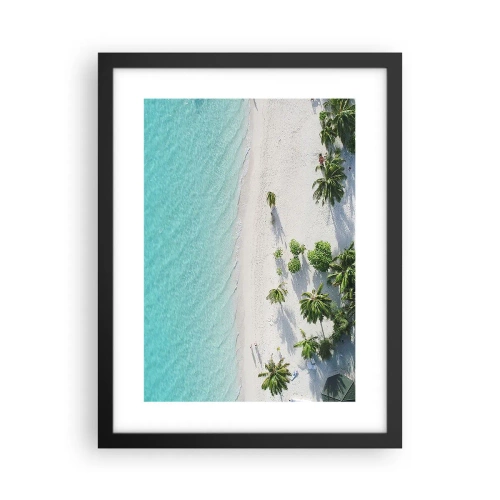 Poster in cornice nera - Vacanze in paradiso - 30x40 cm