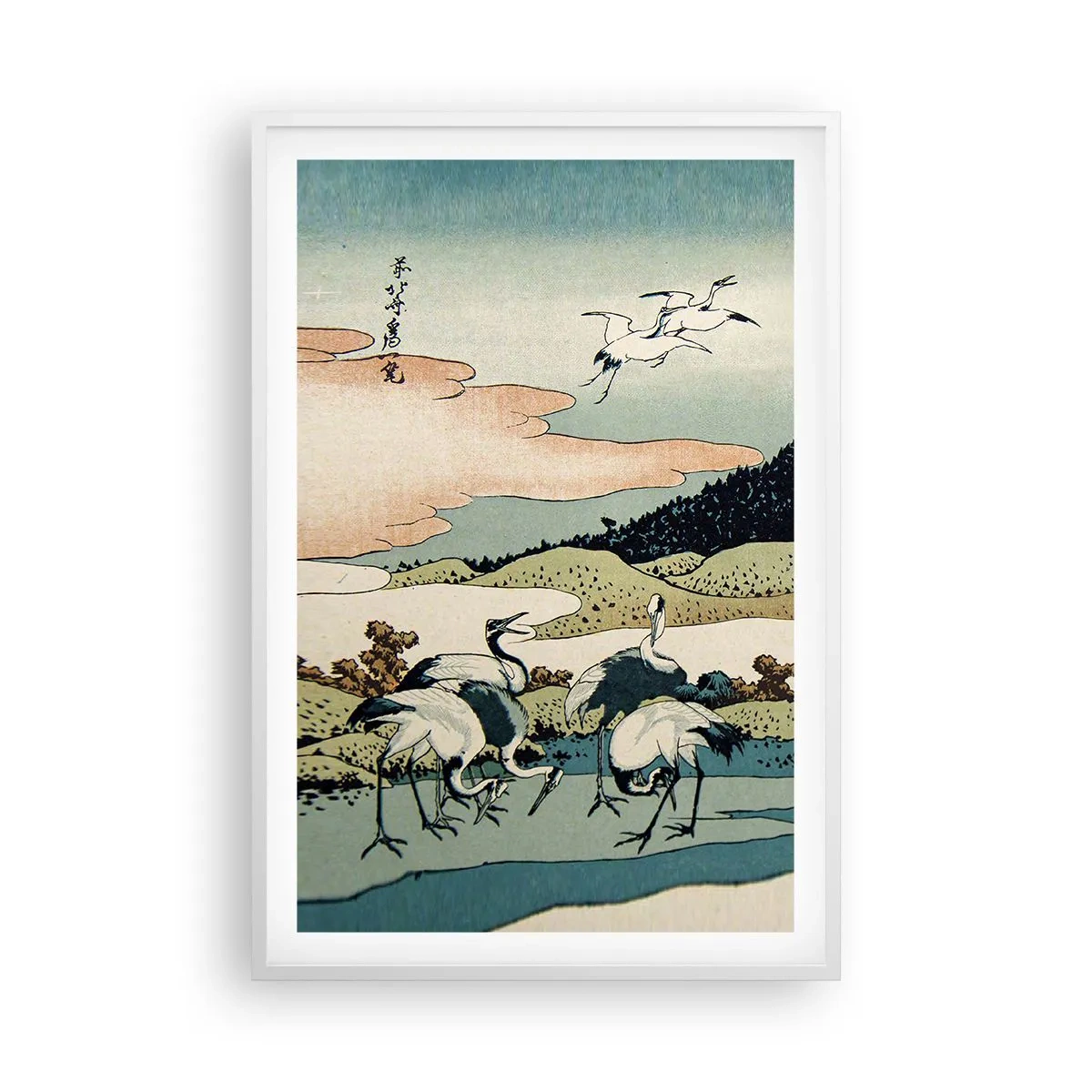 Poster in cornice bianca - Nello spirito giapponese - 61x91 cm