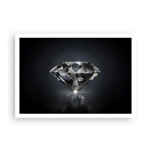 Poster - Un'interpretazione artistica di un diamante su uno sfondo scuro - 100x70cm - Best girls friend - Decorazione murale moderna per soggiorno e camera da letto ARTTOR