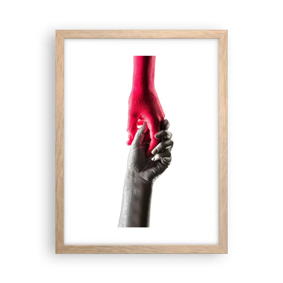 Poster in cornice rovere chiaro - Insieme, sebbene diversi - 30x40 cm