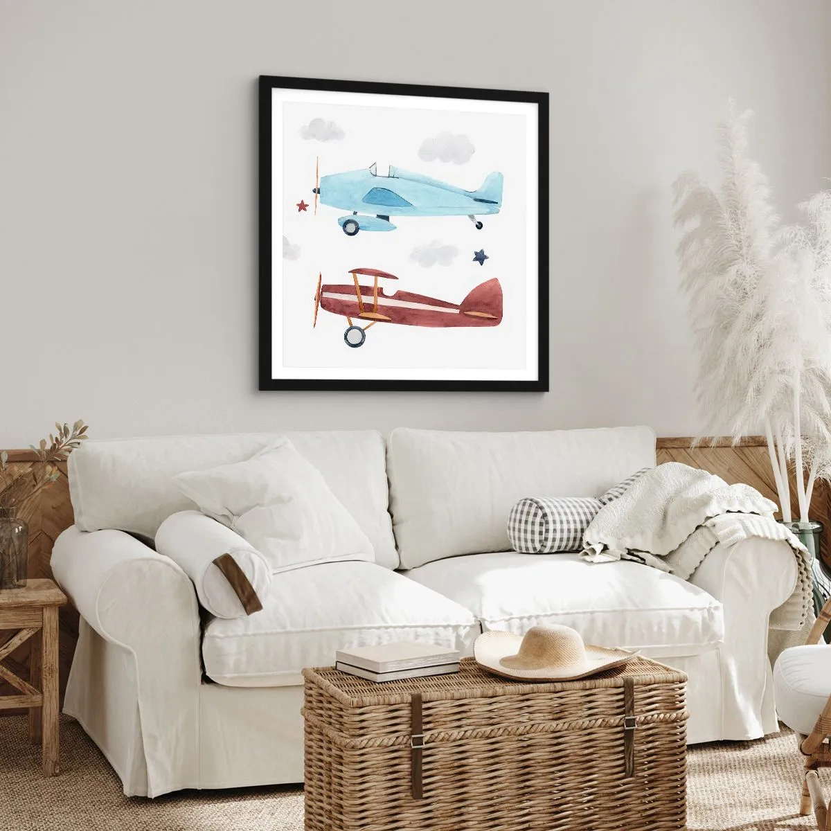 Poster in cornice nera - Aspettando il pilota - 40x40 cm