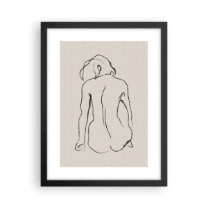 Poster in cornice nera - Nudo di ragazza - 30x40 cm