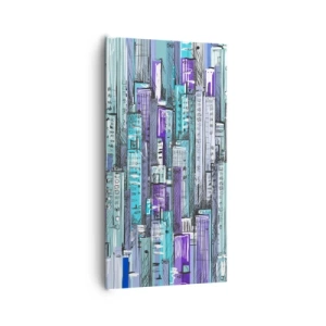 Quadro su tela - Stampe su Tela - Bluastri dal cielo - 65x120 cm