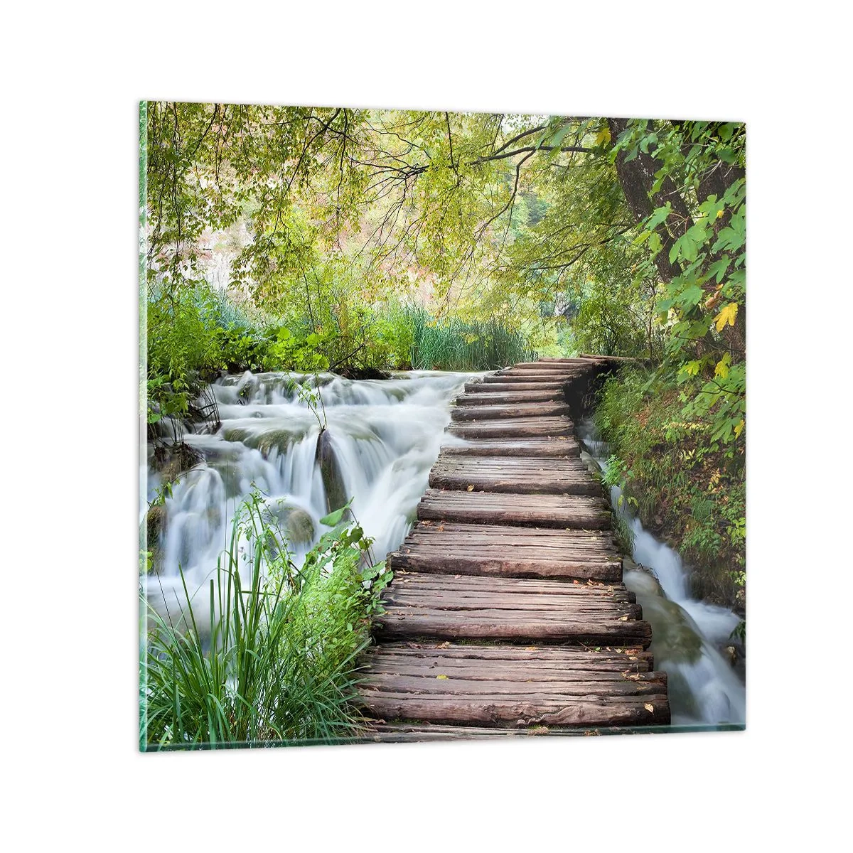 Quadro su vetro - Acqua per niente tranquilla - 60x60 cm