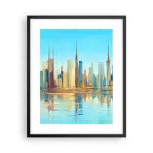 Poster in cornice nera - Metropoli assolata - 40x50 cm