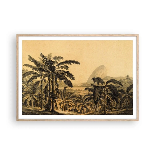 Poster in cornice rovere chiaro - Nel clima coloniale - 100x70 cm