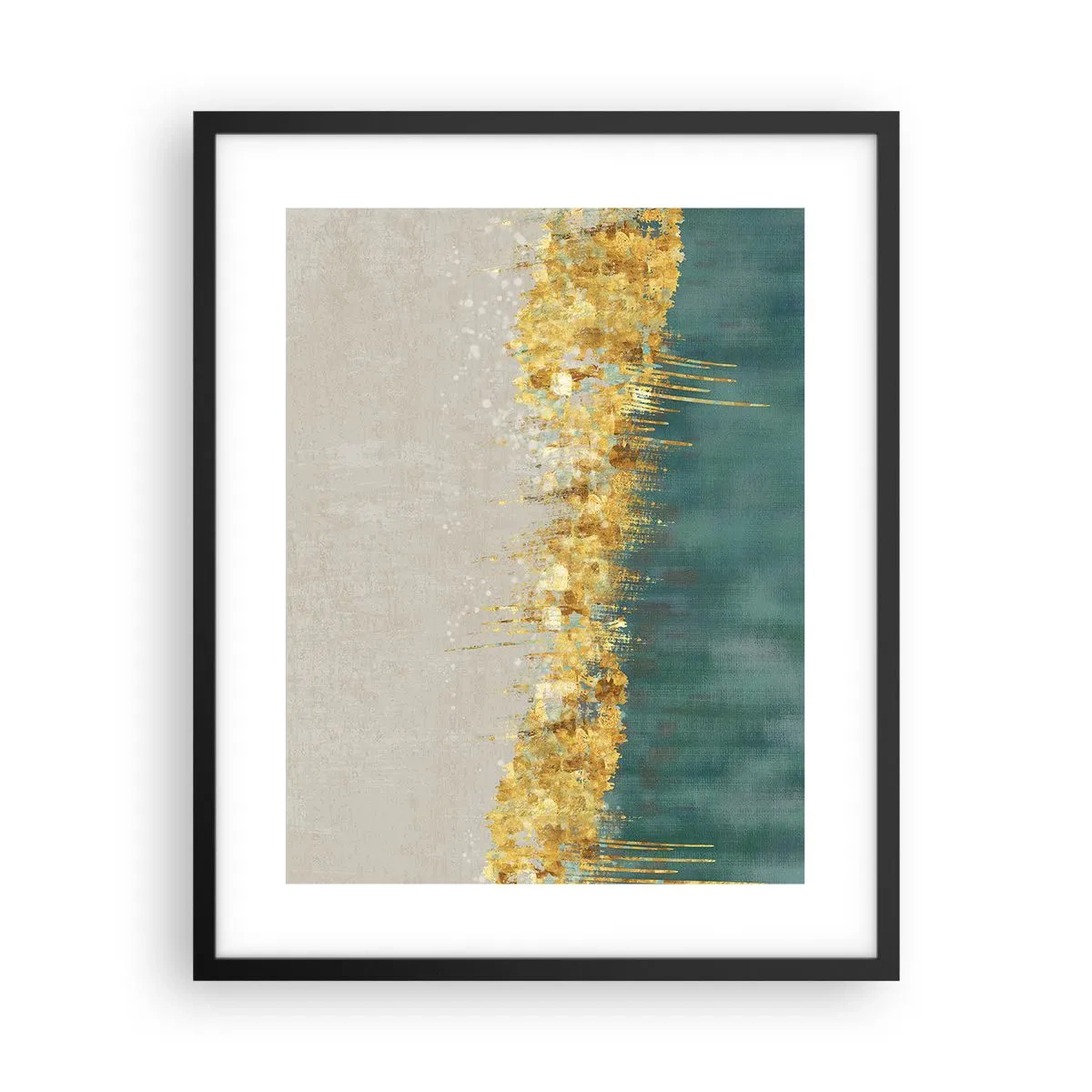 Poster in cornice nera - Confine dorato - 40x50 cm
