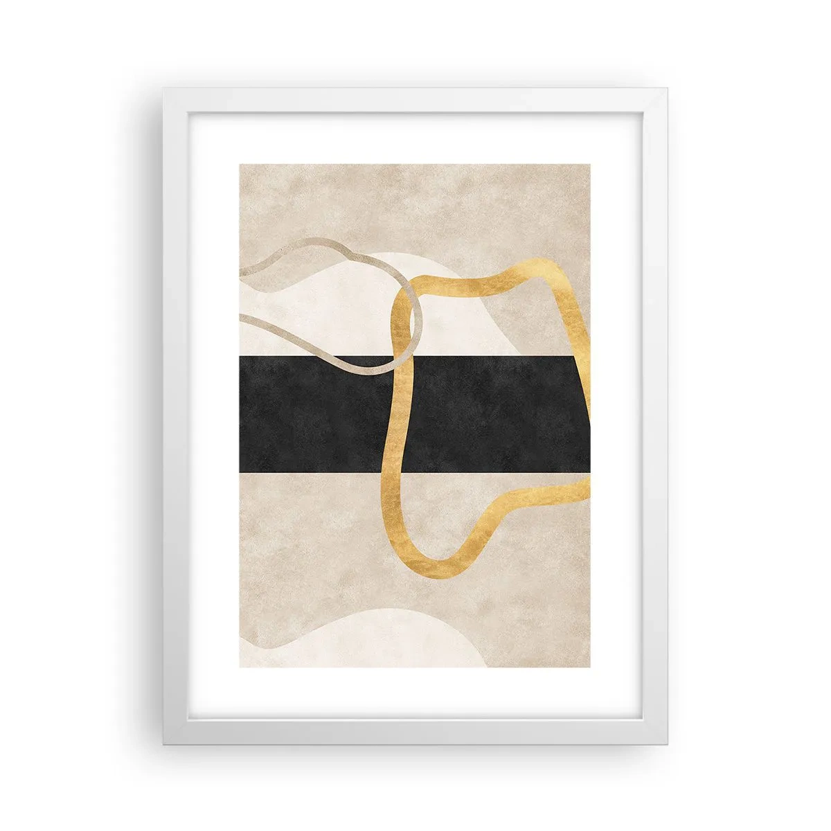 Poster in cornice bianca - Forme intrecciate - 30x40 cm