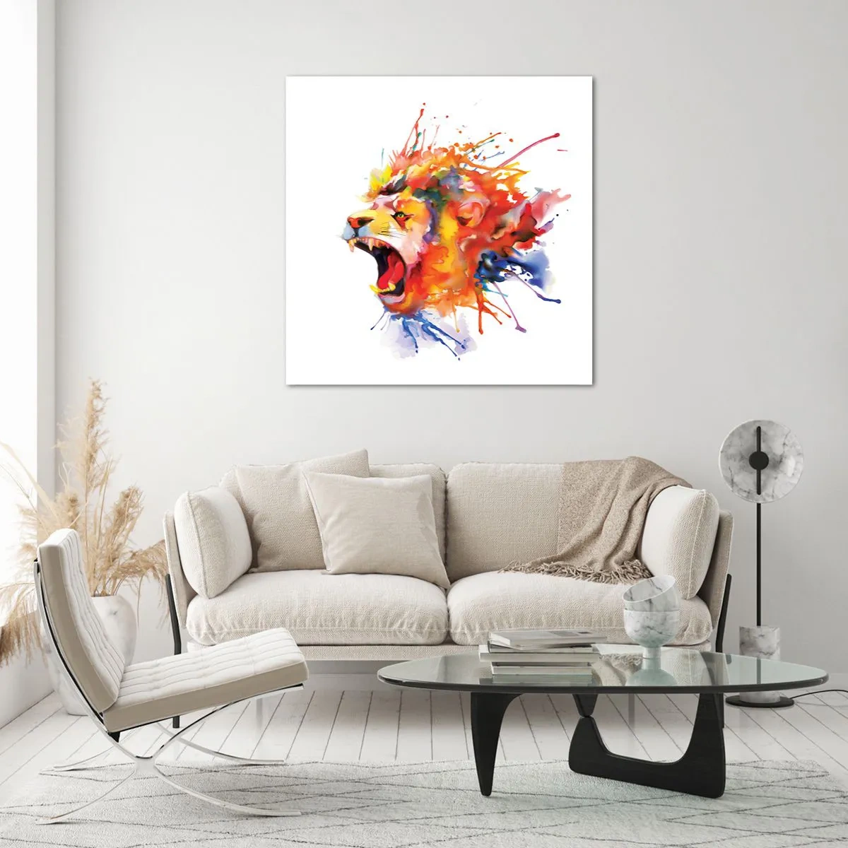 Quadro su vetro - Esplosione d'ira - 40x40 cm