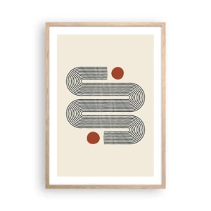 Poster in cornice rovere chiaro - Dall'inizio alla fine - 50x70 cm