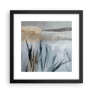 Poster in cornice nera - Campi d'inverno - 30x30 cm