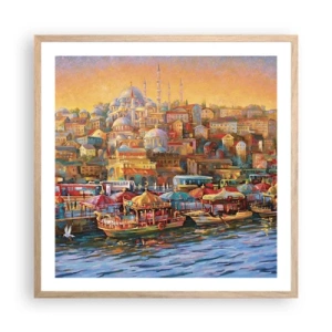 Poster in cornice rovere chiaro - Racconto da Istanbul - 60x60 cm