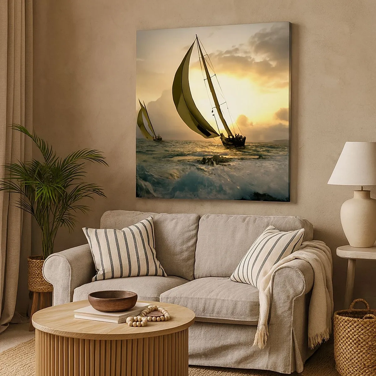 Quadro su tela - Stampe su Tela - Con il vento e controvento - 30x30 cm