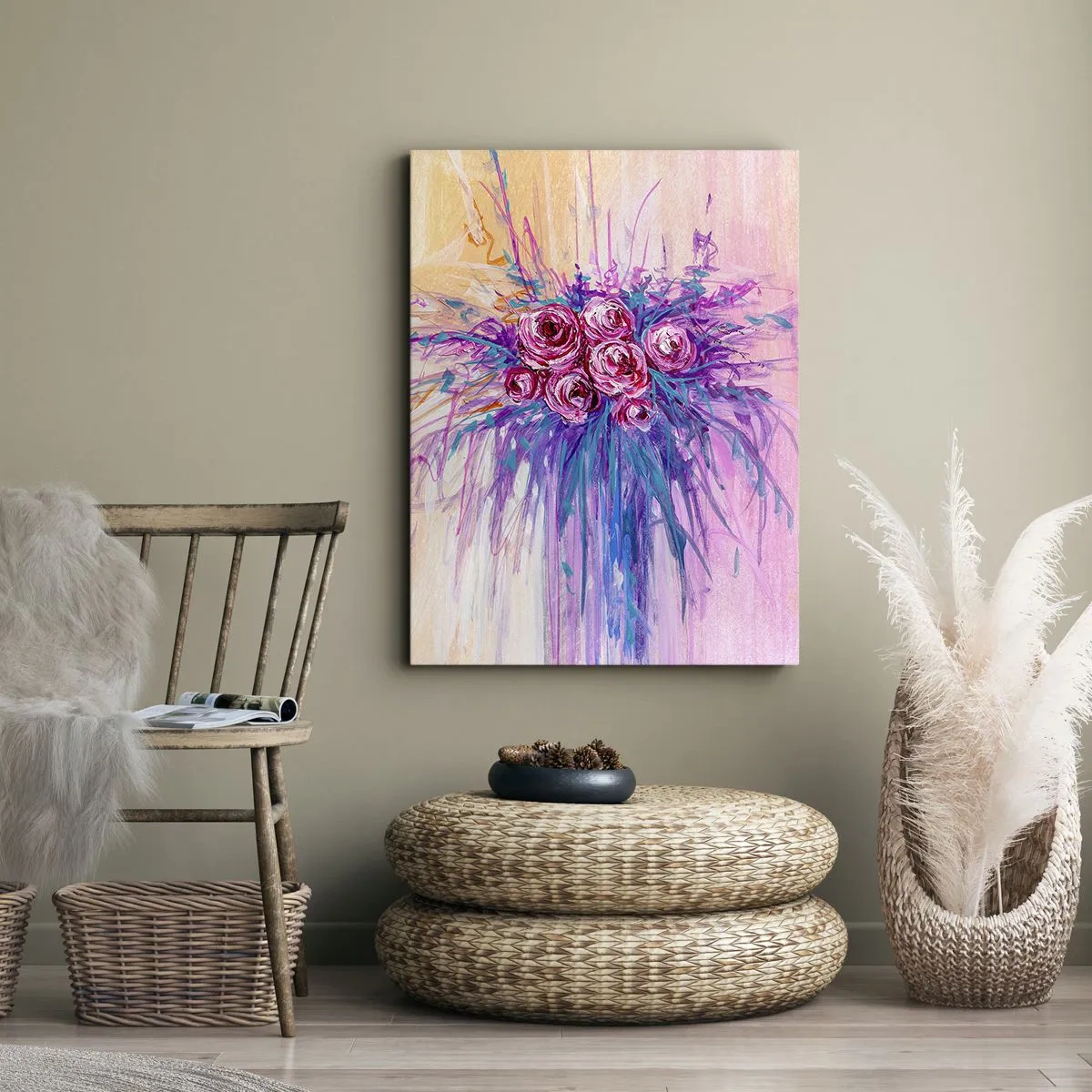 Quadro su tela - Stampe su Tela - Fontana rosa - 45x80 cm