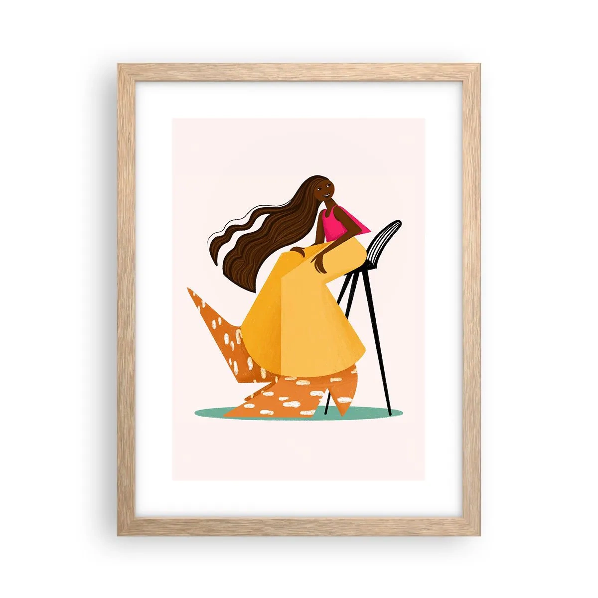 Poster in cornice rovere chiaro - Anche la moda è un gioco - 30x40 cm