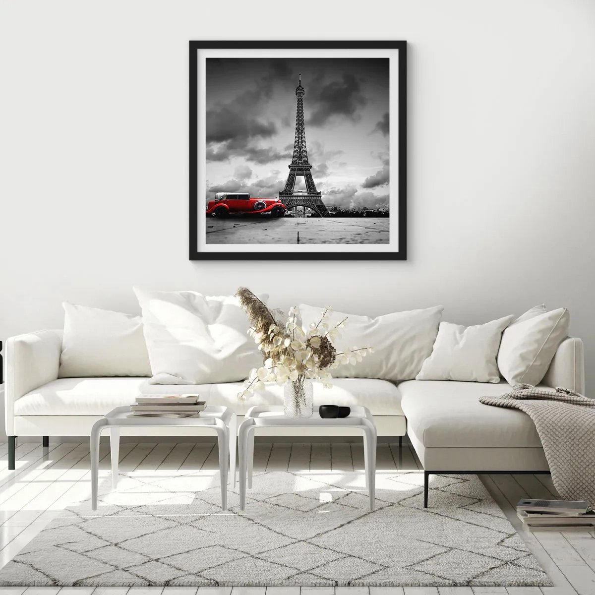 Poster in cornice nera - Non molto tempo fa a Parigi - 40x40 cm