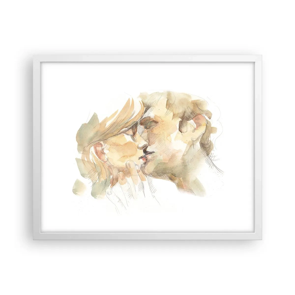 Poster in cornice bianca - Sarà l'anima gemella? - 50x40 cm