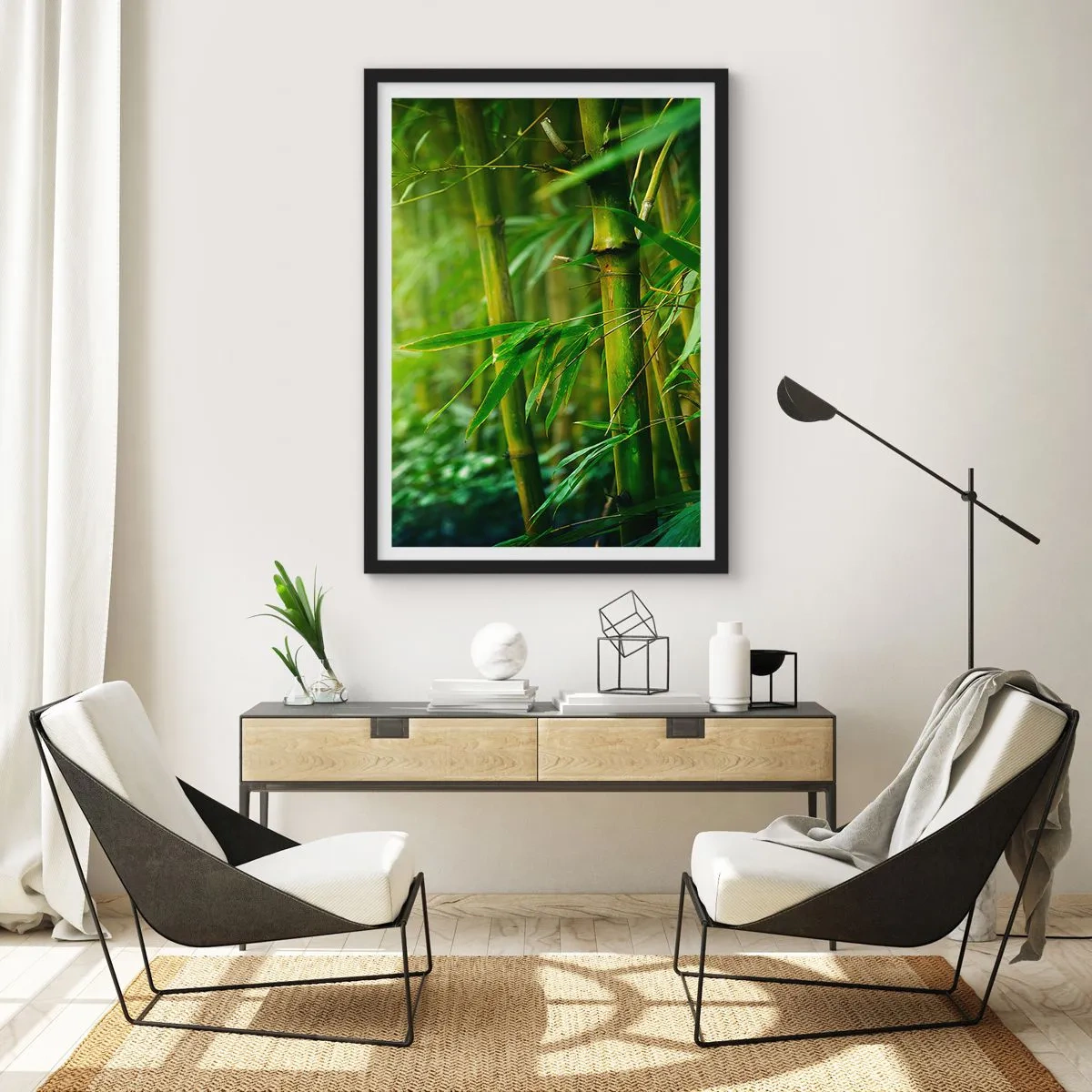 Poster in cornice nera - Conoscere il verde in sé - 40x50 cm