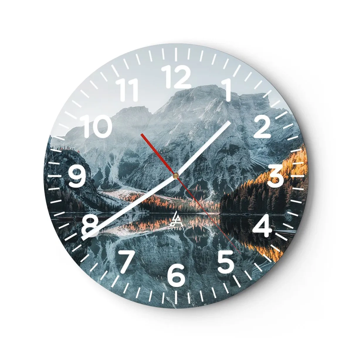 Orologio da parete - Orologio in Vetro - Paesaggio allo specchio - 40x40 cm