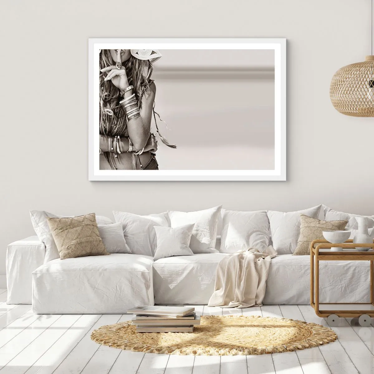 Poster in cornice bianca - Come una ragazza - 100x70 cm