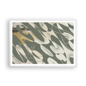 Poster in cornice bianca - Astrazione ritmica - 100x70 cm