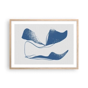 Poster in cornice rovere chiaro - Astrazione alata - 70x50 cm