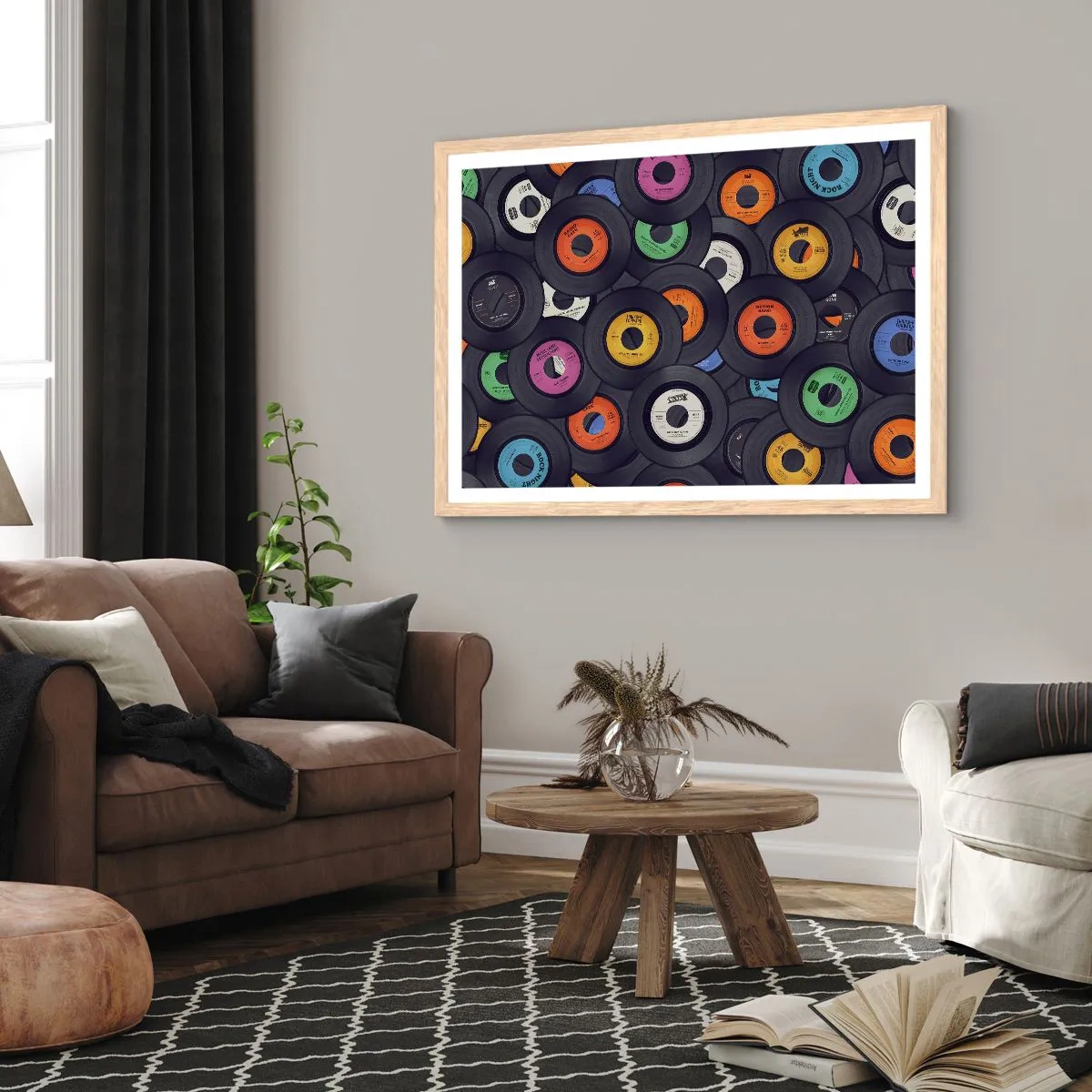 Poster in cornice rovere chiaro - I colori della classicità - 100x70 cm