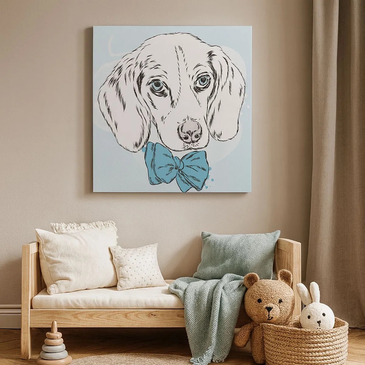 Quadro su tela - Stampe su Tela - Eleganza canina - 30x30 cm