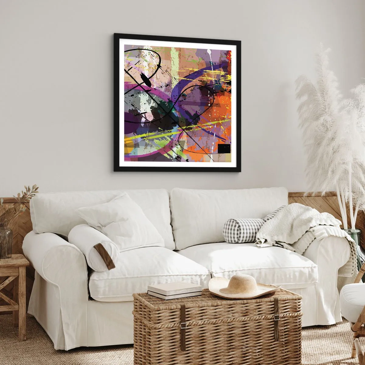 Poster in cornice nera - Per la via diritta o tortuosa - 50x50 cm