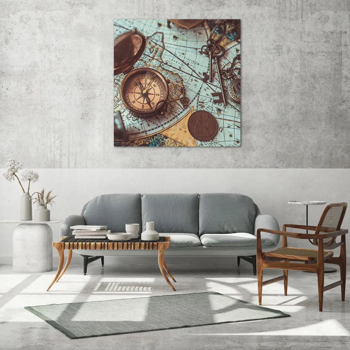 Quadro su vetro - Per il cercatore di avventure - 50x50 cm