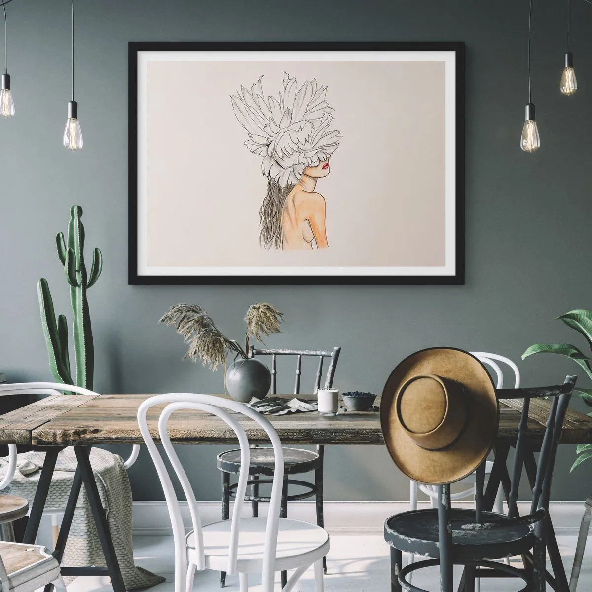 Poster in cornice nera - Bellezza coronata - 91x61 cm