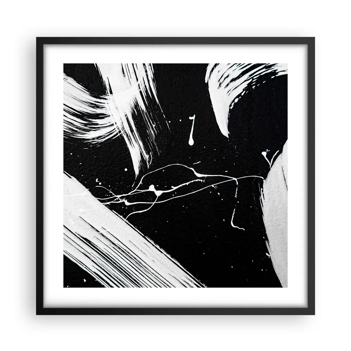 Poster in cornice nera - Spezzando l'oscurità - 50x50 cm