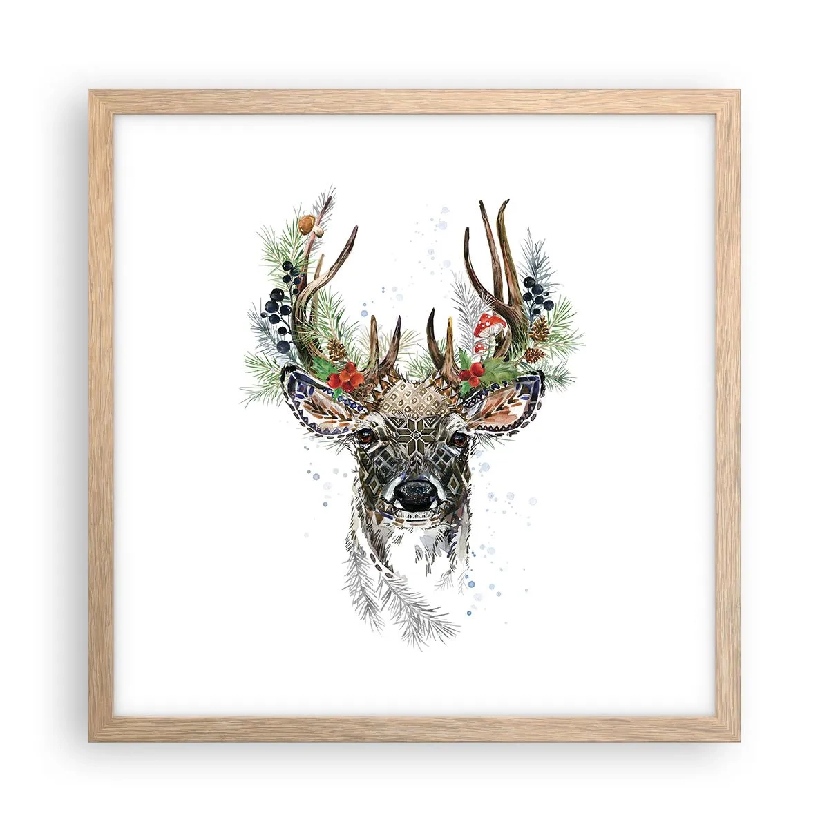 Poster in cornice rovere chiaro - Nell'abito della festa - 40x40 cm