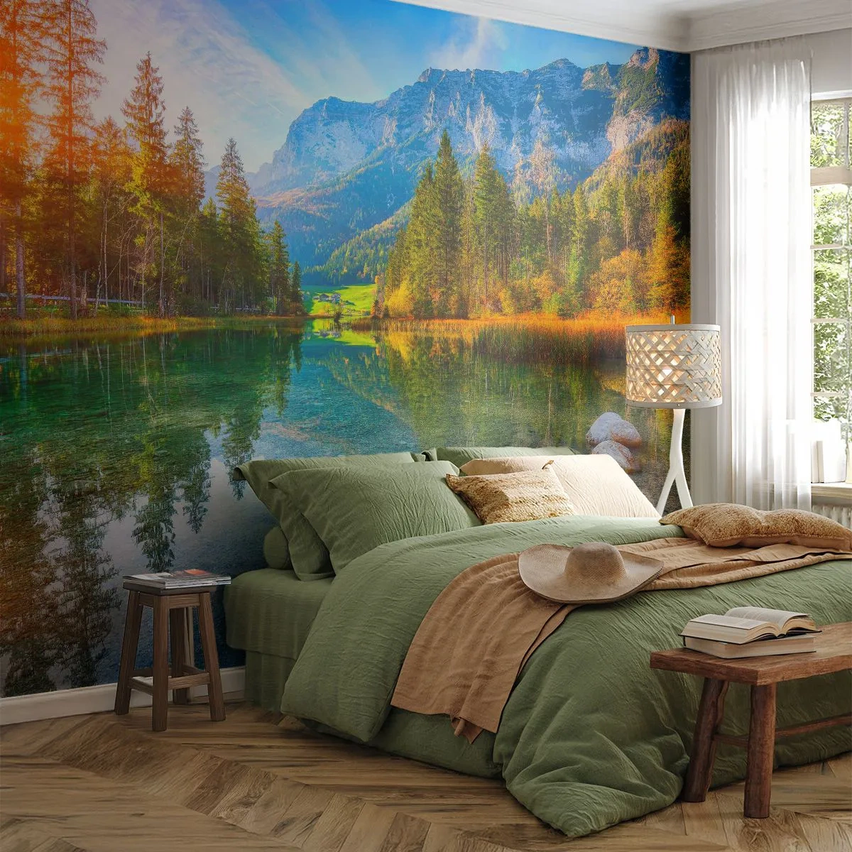 Fotomurali Premium Sand - La mitezza dell'autunno - Paesaggio, Montagne, Alpi - 100x70 cm