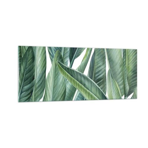 Quadro su vetro - Il verde in sé - 100x40 cm