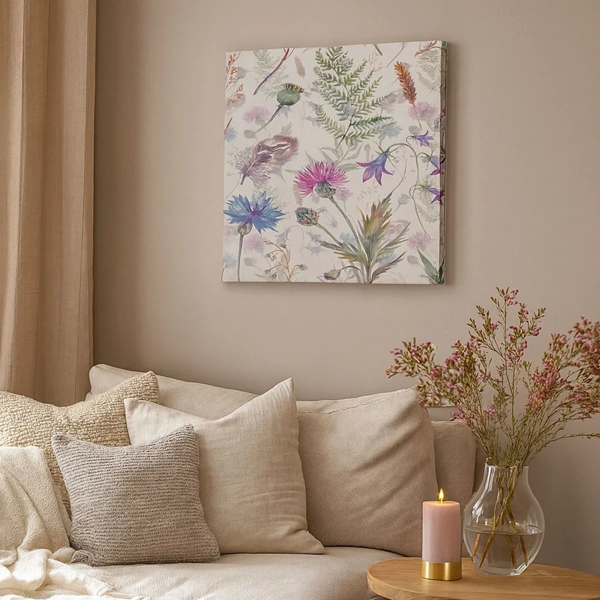 Quadro su tela - Stampe su Tela - Erbario polacco - 30x30 cm