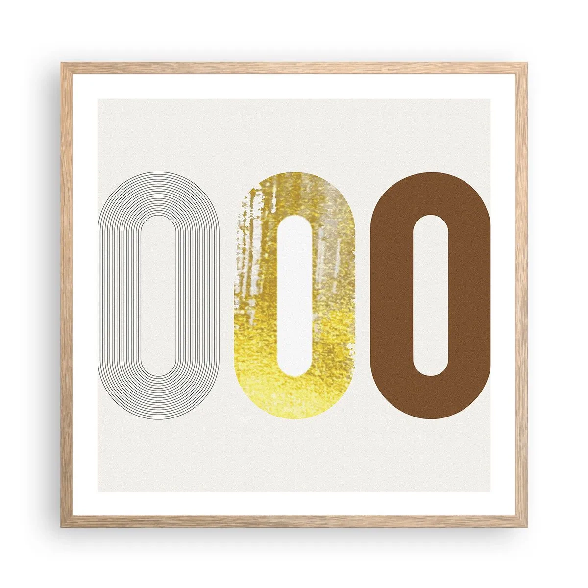 Poster in cornice rovere chiaro - Ohh! - 60x60 cm