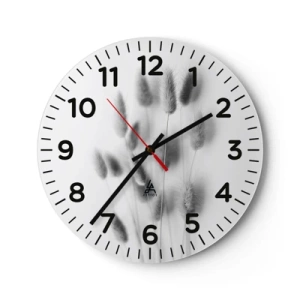 Orologio da parete - Orologio in Vetro - Erba soffice - 40x40 cm
