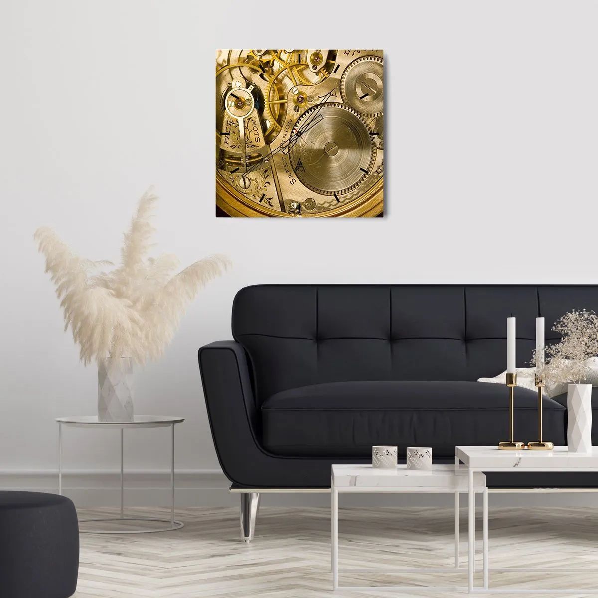 Orologio da parete - Orologio in Vetro - Stare al passo coi tempi - 40x40 cm